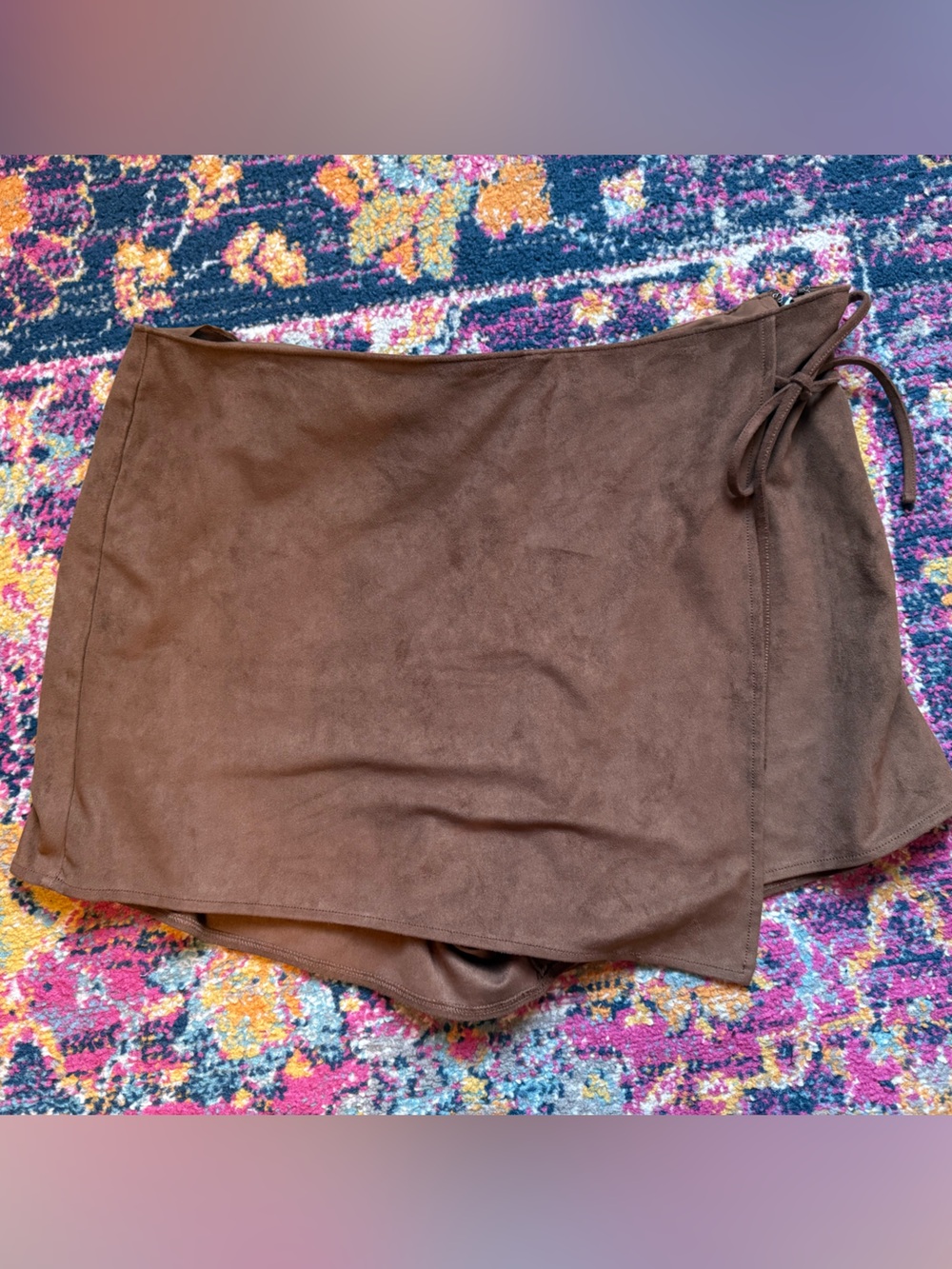 Abercrombie & Fitch Brown Vegan Suede Skort